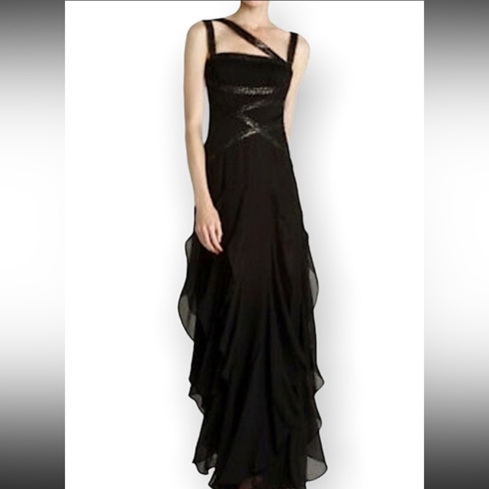 BCBG One Shoulder Black Dress